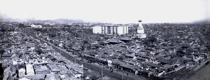 1950年代北京城老照片，拆了好多老建筑