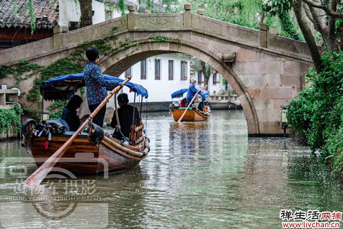 中国周庄古镇景色美恍如世外桃源