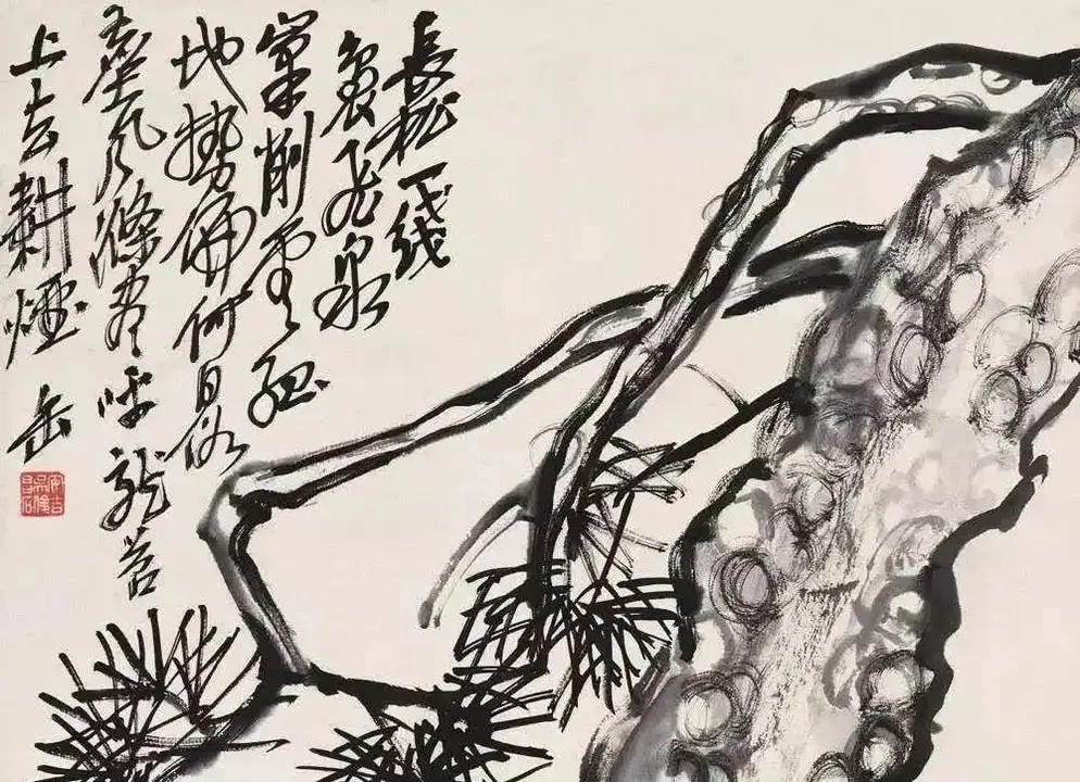 吴昌硕-推动了中国美术的发展，在中国画坛上，他是无可替代的艺术大师