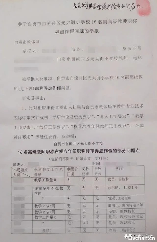 教师实名举报16名同事副高级职称作假，人社局回应