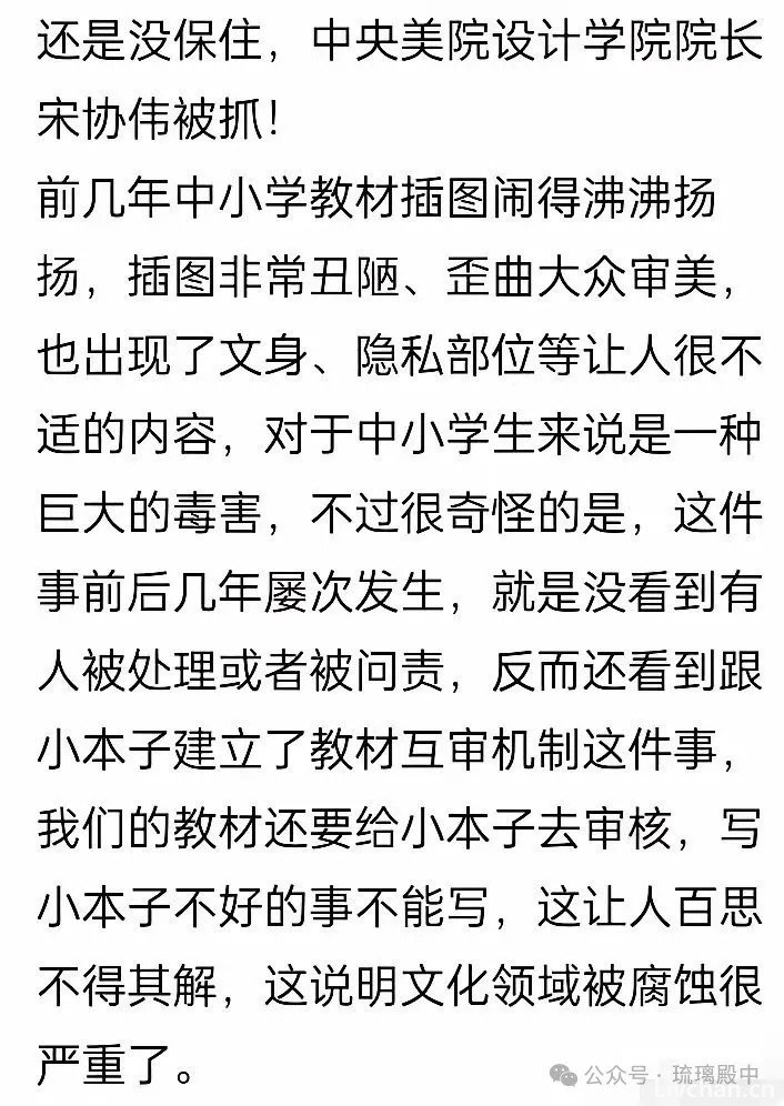 涉及“毒教材”中央美院院长宋协伟被逮捕！该不该“明正典刑”保卫中国儿童身心健康？