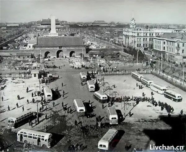 1950年代北京城老照片，拆了好多老建筑