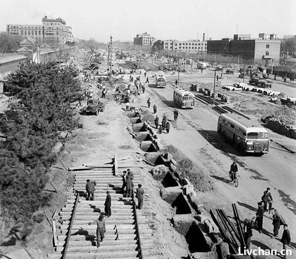 1950年代北京城老照片，拆了好多老建筑